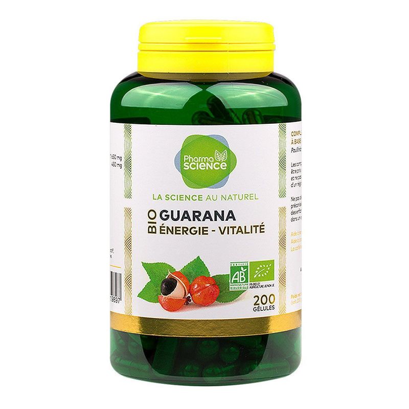 Guarana Bio 200 Gélules - Complément Alimentaire Minceur & Anti-Fatigue | Fabriqué En France