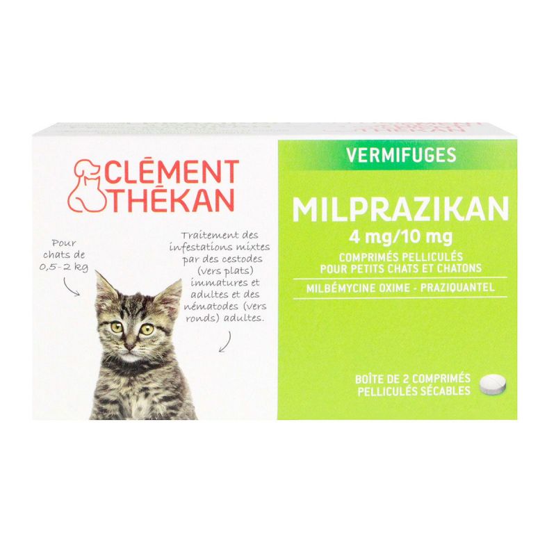2 comprimés Vermifuge Milprazikan 4mg / 10mg
