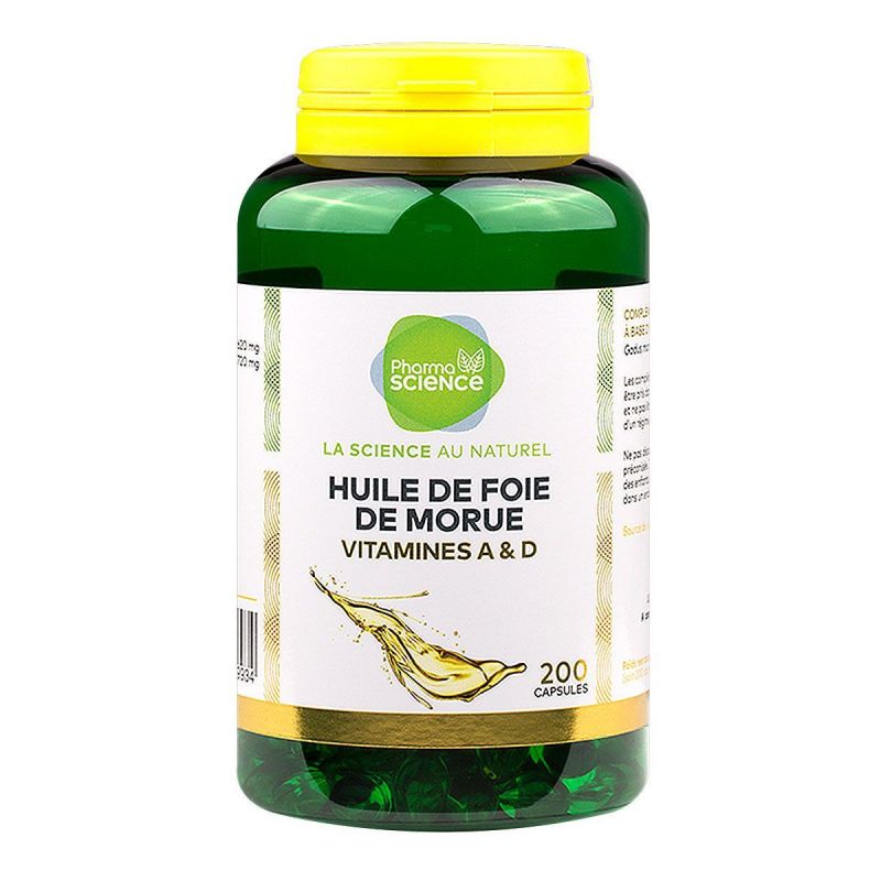 Huile de foie de morue Pharmascience x 200 capsules