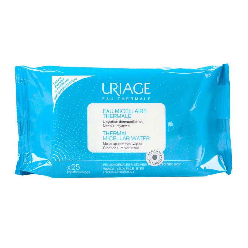 25 lingettes eau micellaire thermale
