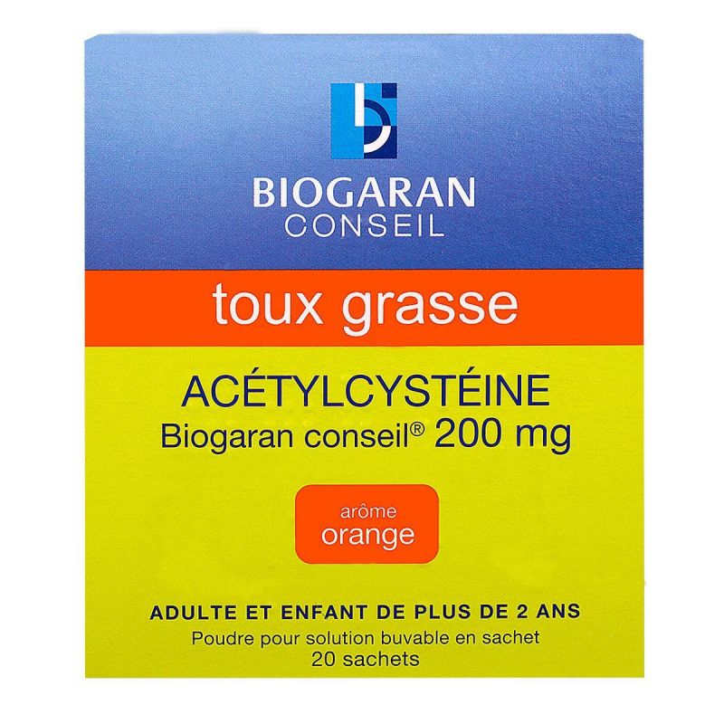 Acétylcystéine 200mg 20 sachets