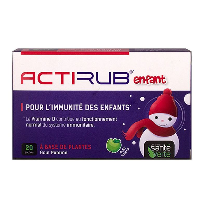 Actirub enfant goût pomme 20 sachets