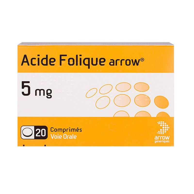 Acide Folique 5mg 20 comprimés