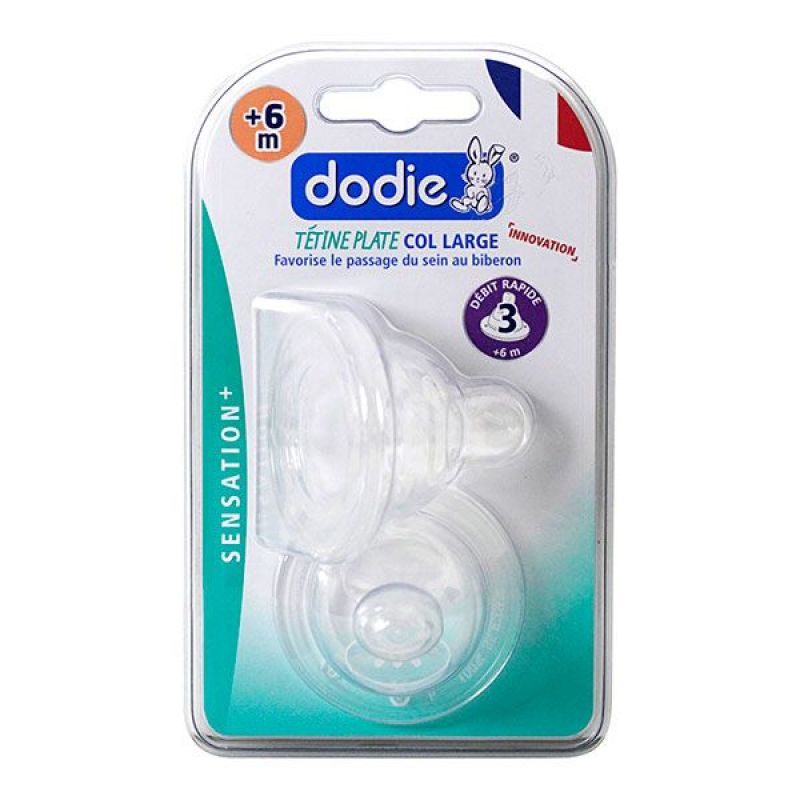 2 tétines col large Sensation+ +6 mois silicone