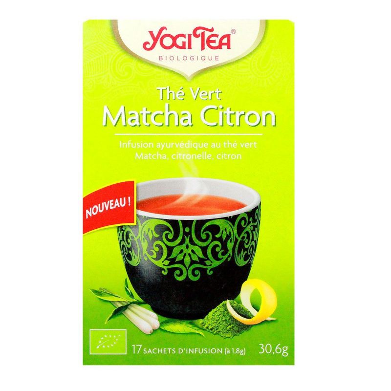 17 Sachets d'infusion thé vert Matcha citron