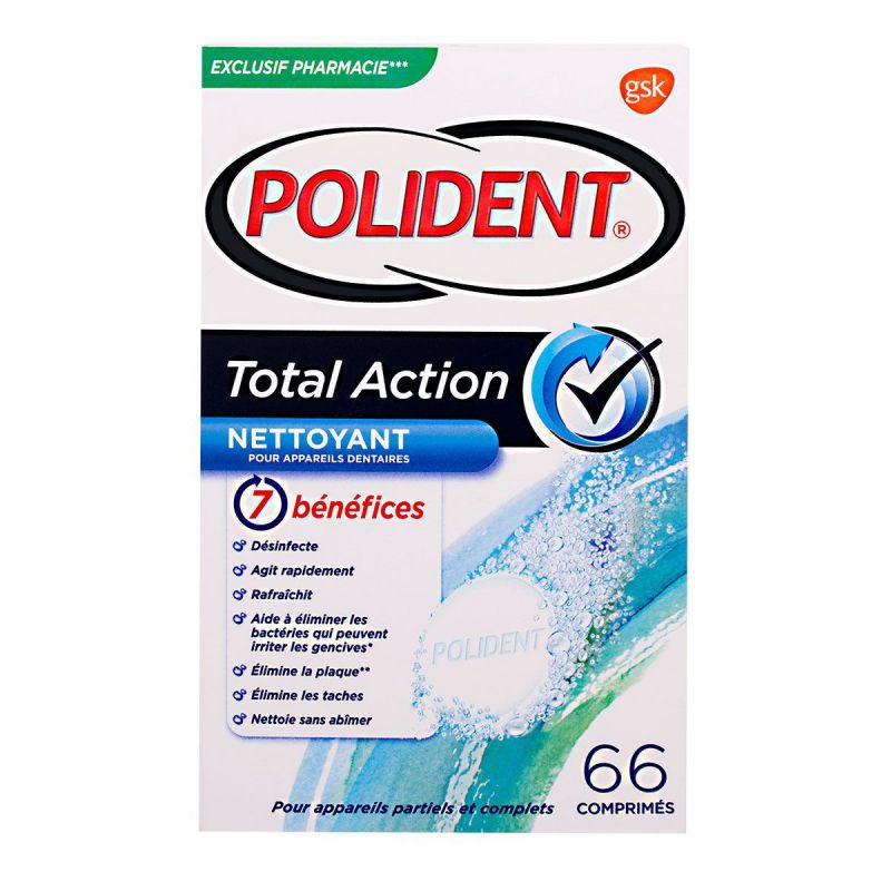 66 Comprimés nettoyants Total Action