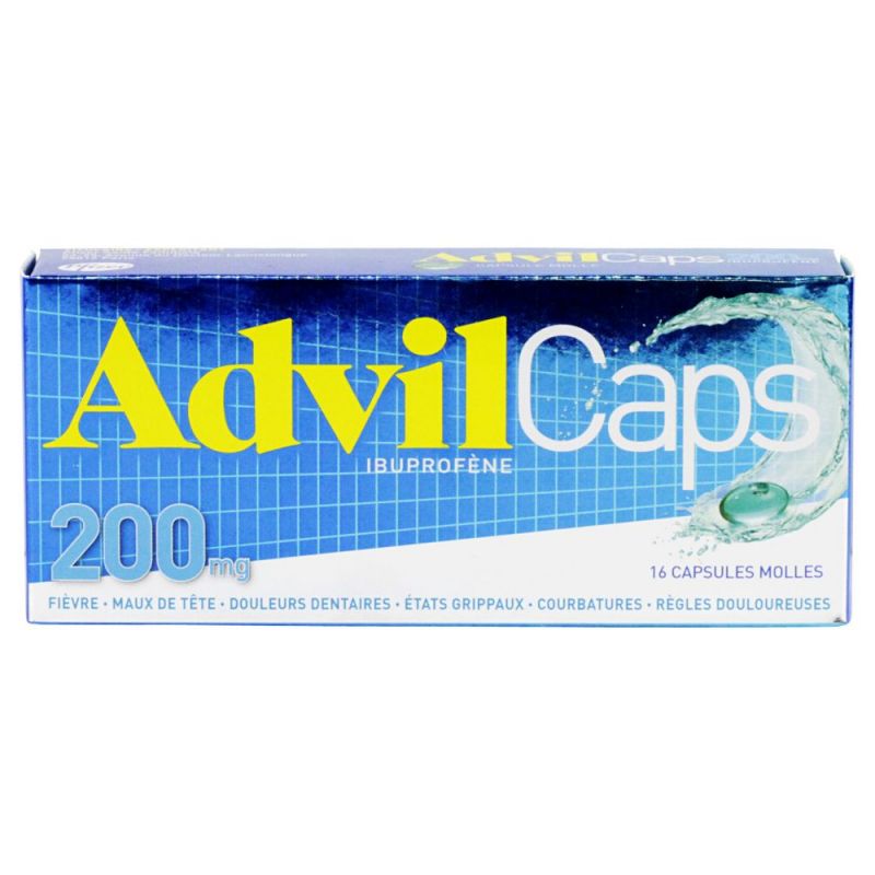 16 capsules molles AdvilCaps 200mg