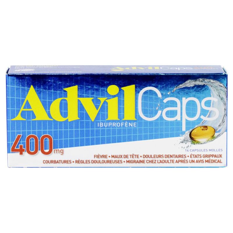 14 capsules molles AdvilCaps 400mg