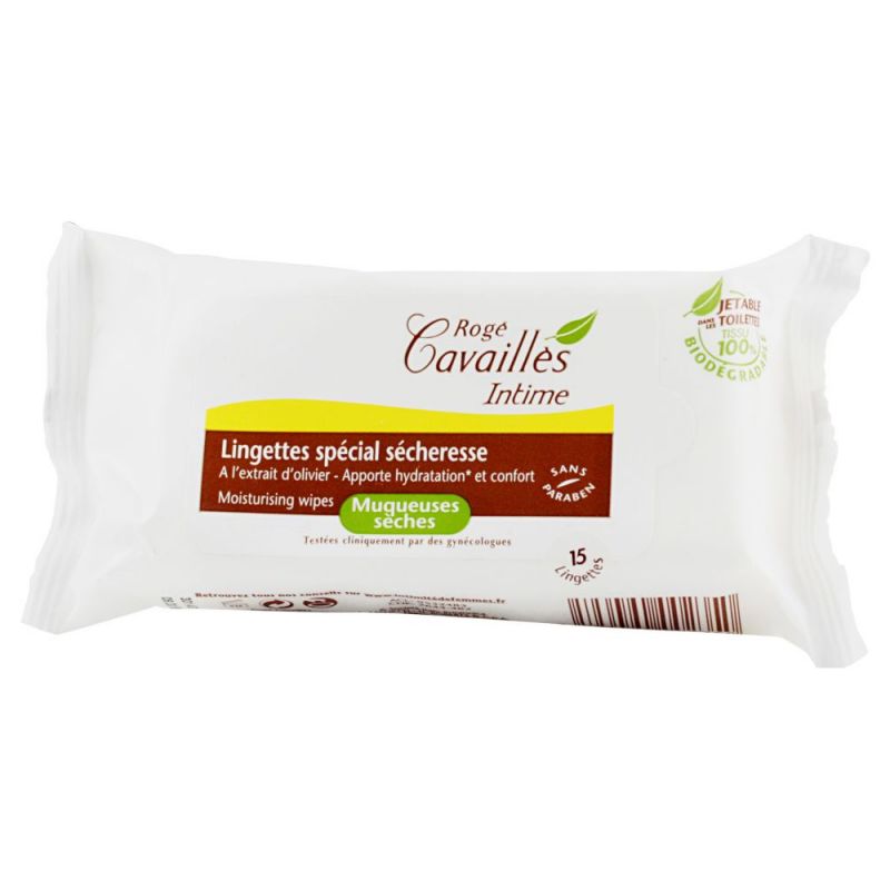 15 lingettes intime spécial sécheresse