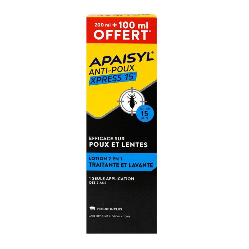 Xpress 15' anti-poux 300ml + peigne
