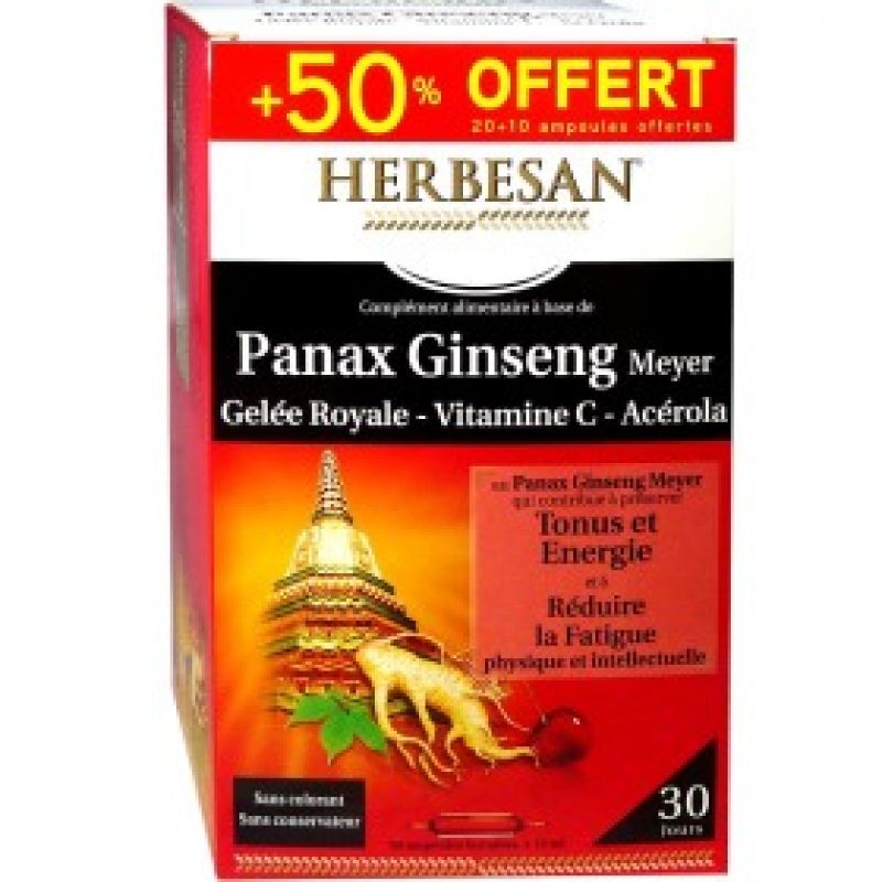 Herbesan Panax Ginseng 30 ampoules