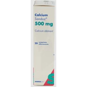 Calcium Sandoz 500 mg Comprimés Effervescents x 20