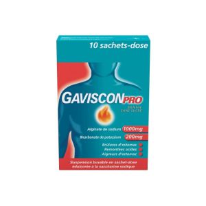 GavisconPro menthe sans sucre - 10 sachets