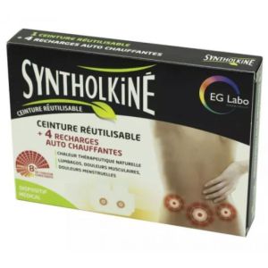 SyntholKiné - Ceinture Réutilisable + 4 Recharges Auto-chauffantes