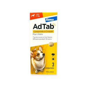 AdTab comprimés à croquer pour chiens 5,5-11 kg x3