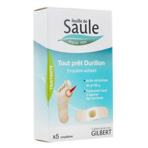 Feuille de saule durillon 5 emplâtres adhésifs tout prêts