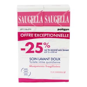 Poligyn nettoyant doux sans savon 2x250ml