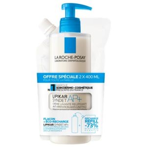 Lipikar Syndet AP+ 400 ml + Éco-Recharge 400 ml