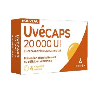 UvéCAPS 20000 UI 4 capsules molles