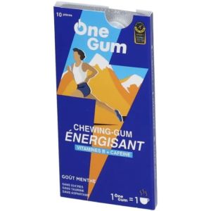 Chewing-gum énergisant à la menthe x10