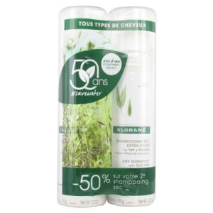 Shampooing sec extra-doux lait d'avoine 2x150ml