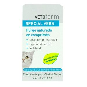 Comprimés Spécial vers pour chat & chaton