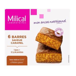 6 barres minceur saveur caramel