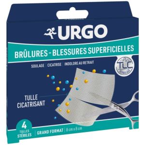 Pansements brûlures tulle grand format - x6