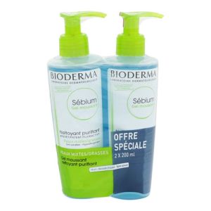 Sébium gel moussant purifiant 2x200ml