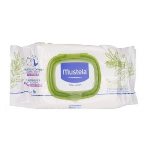 50 lingettes nettoyantes huile d'olive
