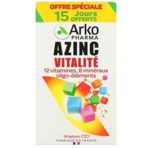 AZINC VITALITE 150 gélules (15 Jours Offerts) - Complément Alimentaire réduisant la Fatigue