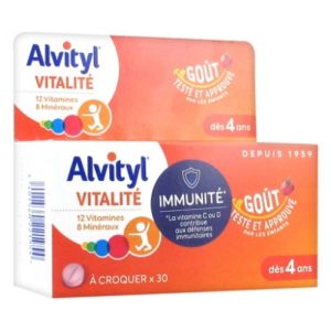 Vitalité 30 comprimés goût fraise