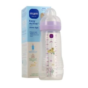 Easy Active Biberon 2ème Âge 330 ml 6 Mois et + Débit Très Rapide