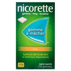 Nicorette 4mg 105 Gommes Fruits