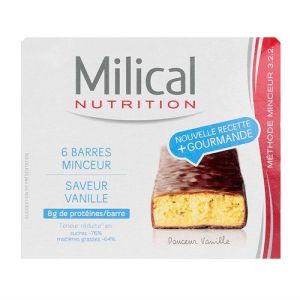 6 barres minceur saveur vanille