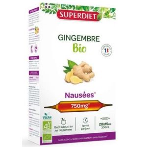 Gingembre bio Nausées 20 ampoules 15ml