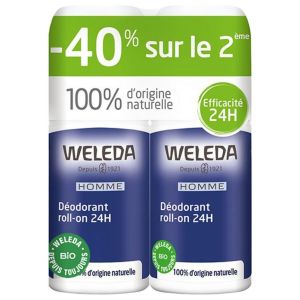 Déodorant Homme Roll-on 24H Lot de 2 x 50 ml