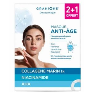 Dermatologie Masque Seconde Peau Anti-Âge x3