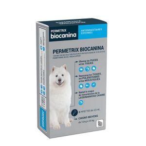 Permetrix 1250 mg/250 mg pour chiens de 10kg a 25kg