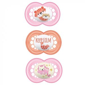 Sucettes Symétriques Silicone Original 18 mois et plus x3