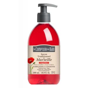 Savon de Marseille Liquide 500ml Coquelicot