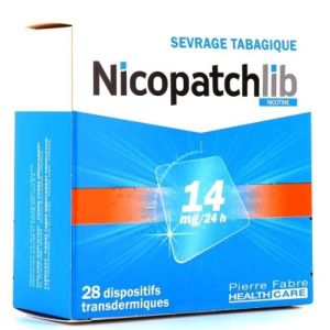 Nicopatchlib 14mg / 24h patchs transdermiques x28