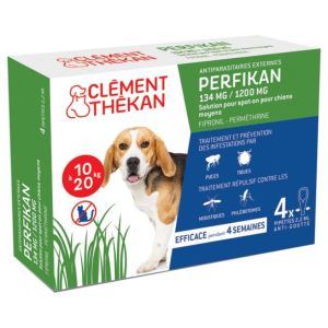 4 pipettes Perfikan chiens 10-20kg