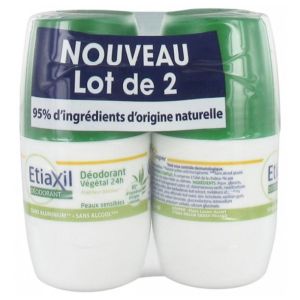 Déodorant Végétal 24H Roll-On Lot de 2 x 50 ml