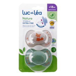 Nature Sucettes anatomiques +18 mois Renard - lot de 2