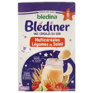 Blédîner Mes Céréales du Soir Multicéréales Légumes du Soleil dès Mois 240 g