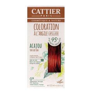 Kit capillaire à l'argile coloration acajou ton sur ton 120ml