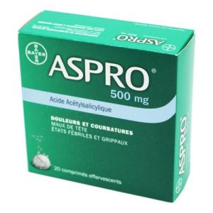 Aspre 500mg 36 comprimés effervescents