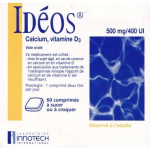 Idéos Calcium Vitamine D3 60 comprimés à croquer