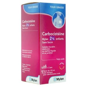Carbocistéine 2% Enfants Sans Sucre - 125 ml
